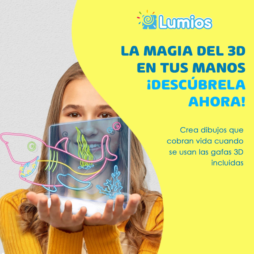 PIZARRA 3D CON GAFAS INCLUIDAS