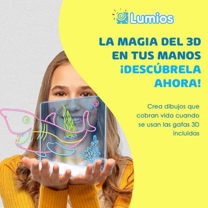 PIZARRA 3D CON GAFAS INCLUIDAS