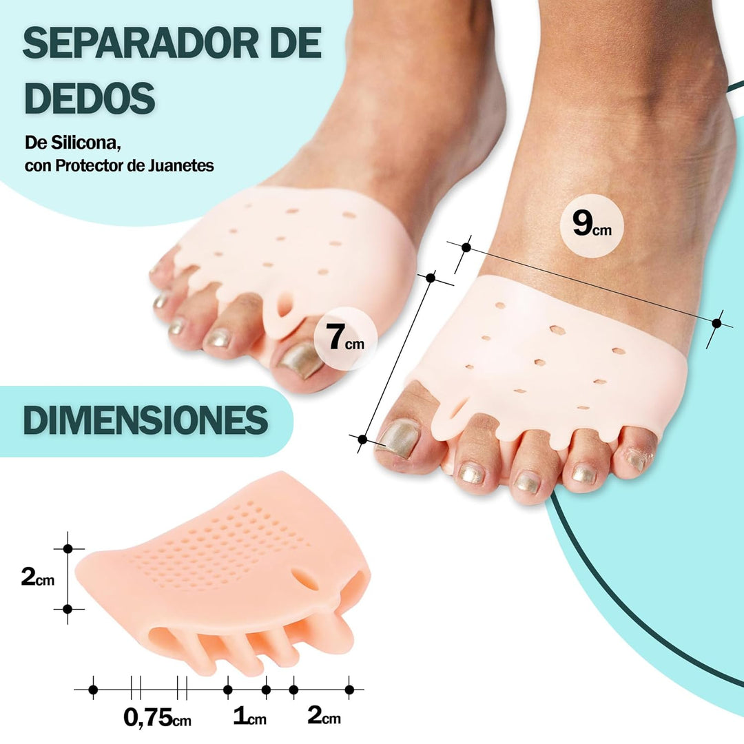 Almohadillas terapéuticas con Separador de dedos l ComforToe™