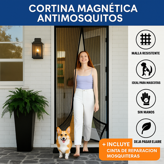 Cortina Magnética Antimosquitos AIRFLOW™ + Cinta de reparación GRATIS