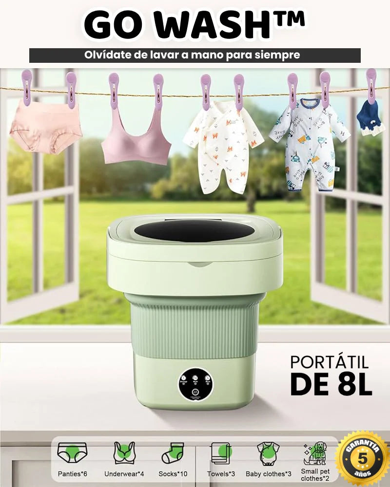 Lavadora portatil plegable 8L