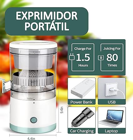 Exprimidor Portátil con carga USB